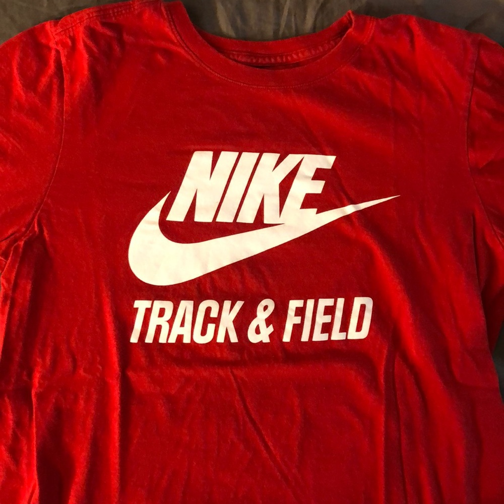 Red Nike shirt